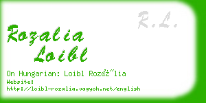 rozalia loibl business card